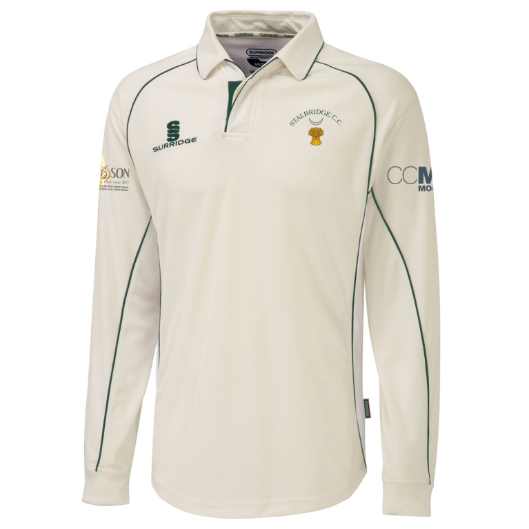 Stalbridge CC - Ergo Long Sleeve Shirt Green Trim